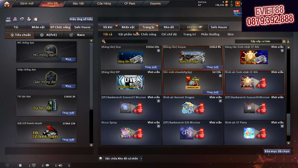 shop acc cf uy tin gia re